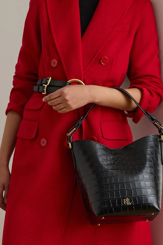 Usnjena torbica Lauren Ralph Lauren 431980189