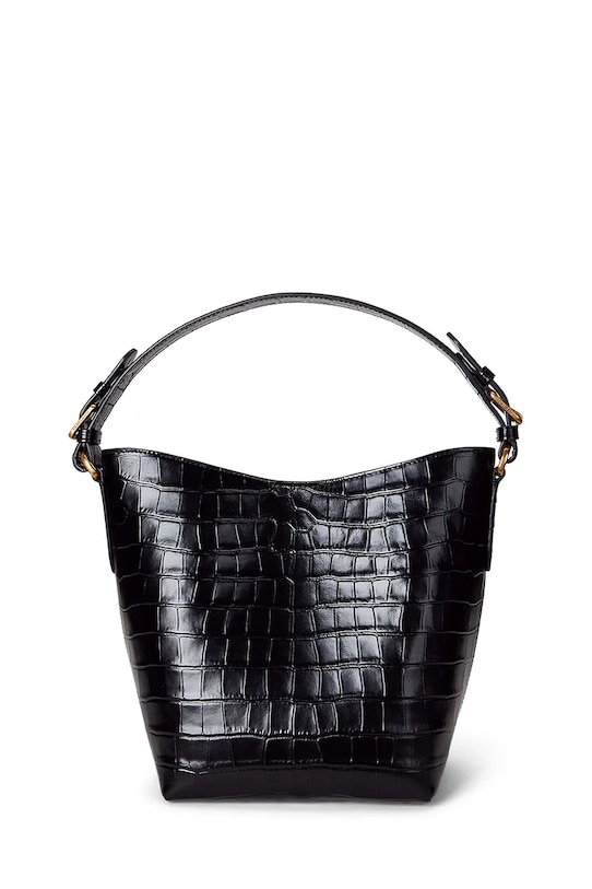 Akcesoria Lauren Ralph Lauren torebka skórzana 431980189 czarny