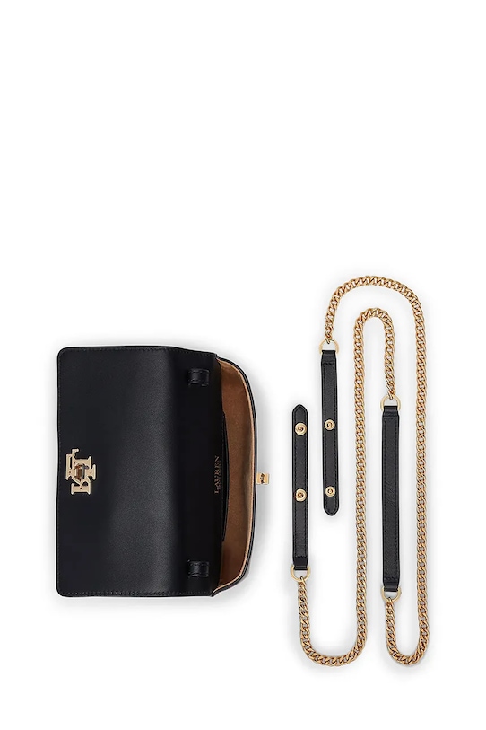 Lauren Ralph Lauren kopertówka skórzana czarny 432981189