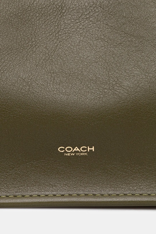 Δερμάτινη τσάντα Coach Waverly πράσινο CCC36