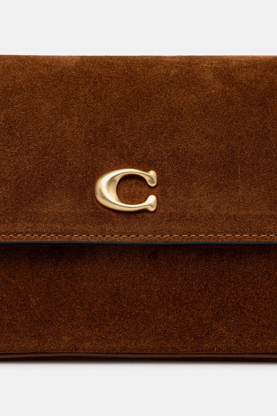 Coach torebka zamszowa brązowy CDD05