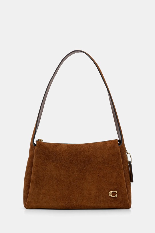 Coach torebka zamszowa Lola nie mieści A4 brązowy CDD06