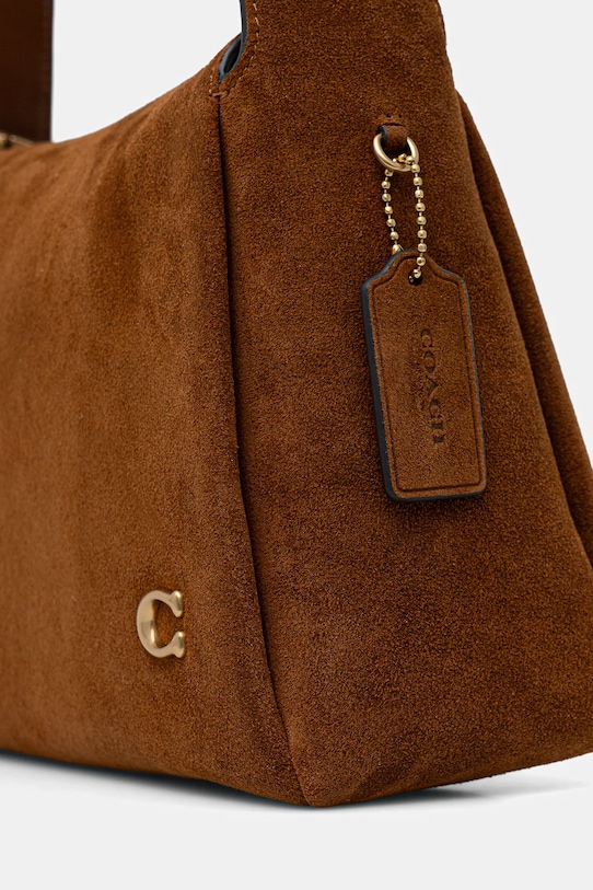 Coach torebka zamszowa Lola brązowy CDD06