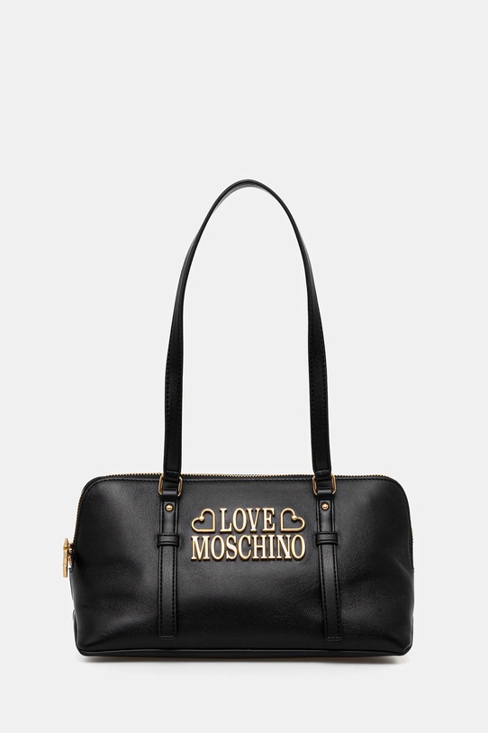 Love Moschino poșetă de piele uni negru JC4332PP0NK1300A