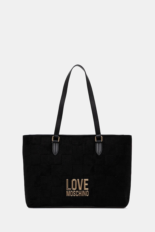 Love Moschino torebka mieści A4 czarny JC4123PP0NKB100A