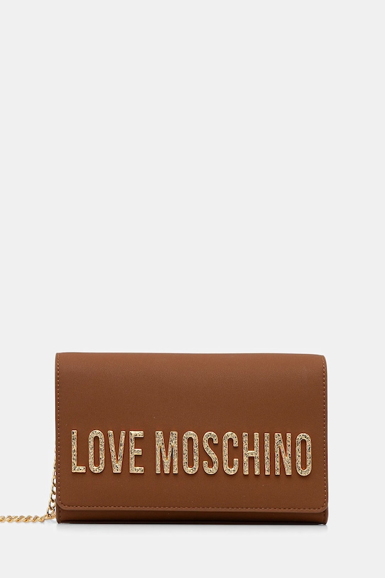 Love Moschino torebka aplikacja brązowy JC4121PP0NKD020A