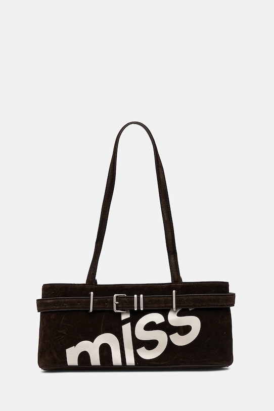 Miss Sixty geantă de mână din piele întoarsă nu incape in A4 maro 6S3GJ81600