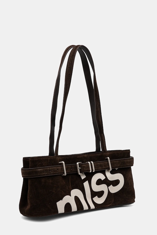 Miss Sixty geantă de mână din piele întoarsă 6S3GJ81600 maro AW25