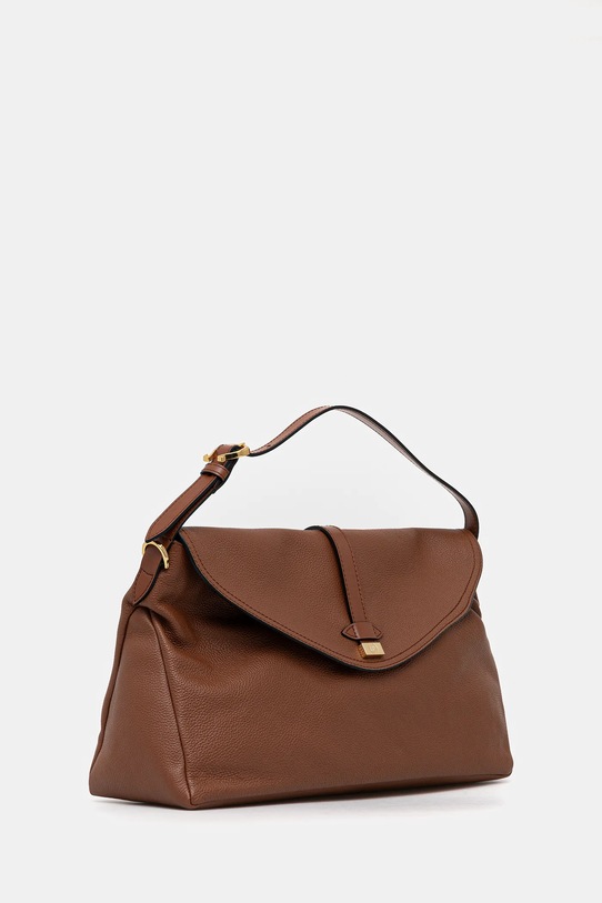 Pollini torebka skórzana PC4402PP0NQA1 brązowy AW25