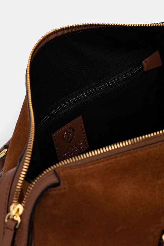 Semišová kabelka Pollini PC4406PP0NQD1 hnedá