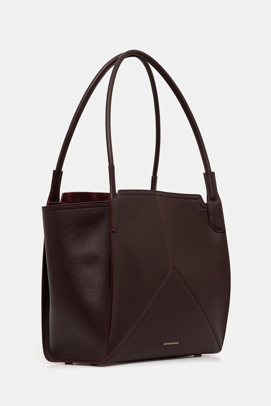 Victoria Beckham torebka skórzana B325AAC006915A bordowy AW25