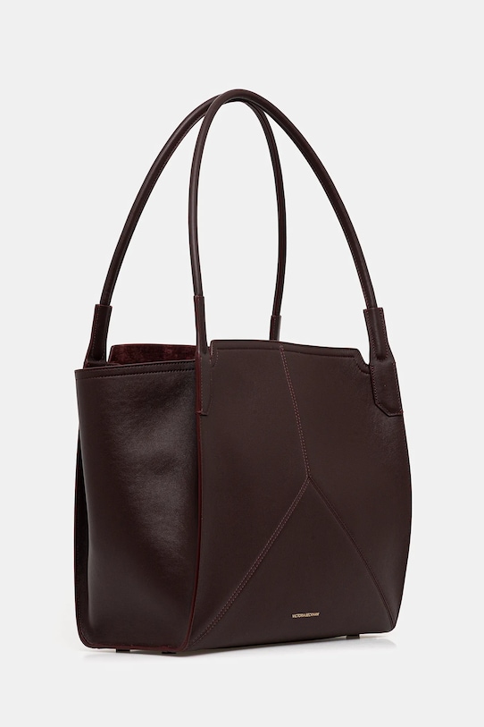 Victoria Beckham poșetă de piele B325AAC006915A burgundia AW25