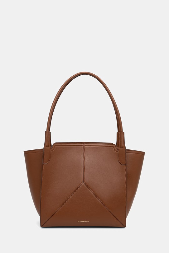 Victoria Beckham torebka shopper damska skórzana Victoria brązowy B325AAC006915A