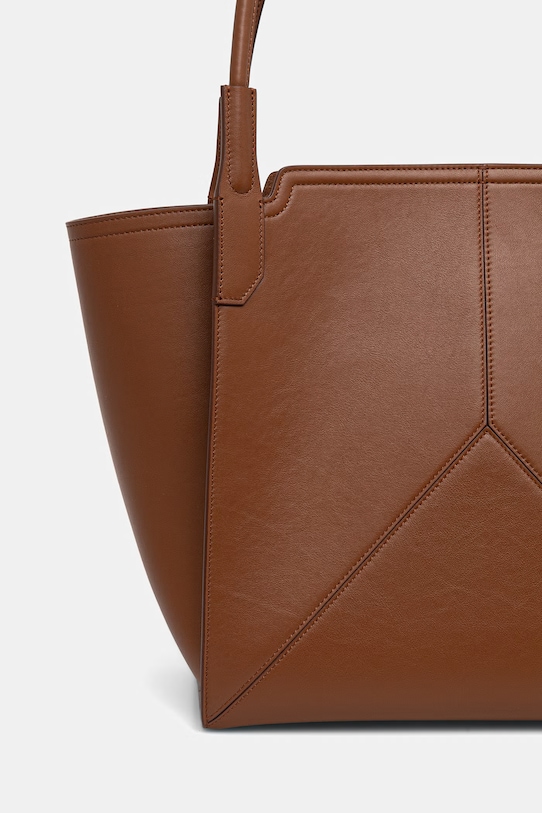 Akcesoria Victoria Beckham torebka shopper damska skórzana Victoria B325AAC006915A brązowy