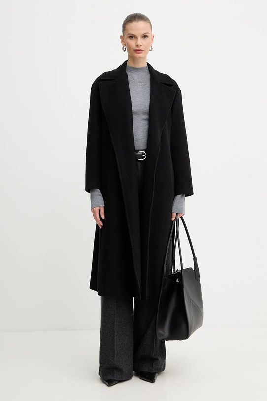Кожена чанта Victoria Beckham гладка кожа черен B325AAC006915A