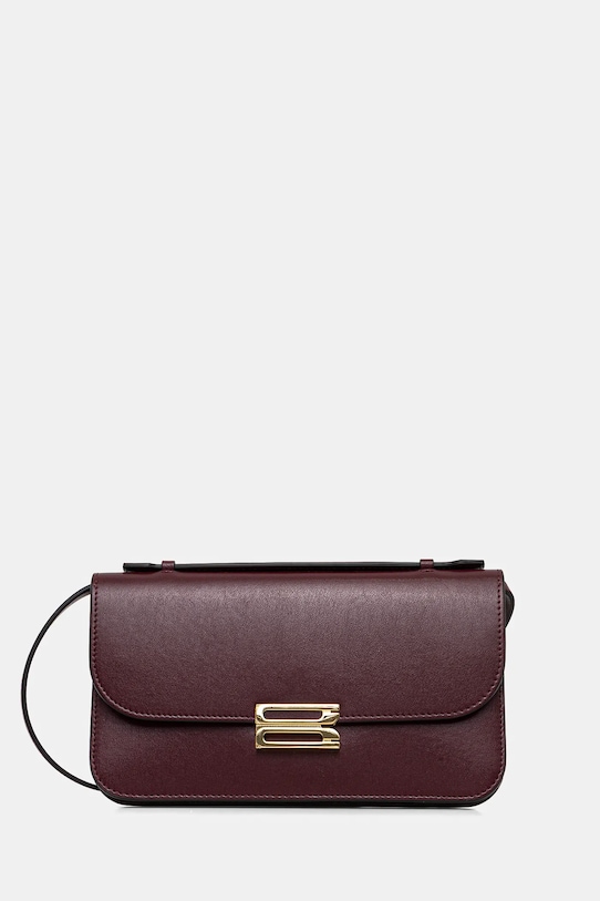 Шкіряна сумка Victoria Beckham лицьова шкіра бордо B425AAC006932A