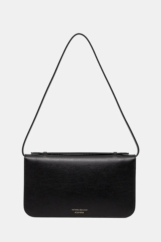 Doplnky Kožená listová kabelka Victoria Beckham B425AAC006932A čierna
