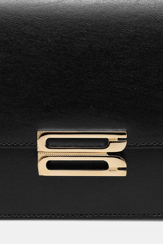 Kožená listová kabelka Victoria Beckham čierna B425AAC006932A