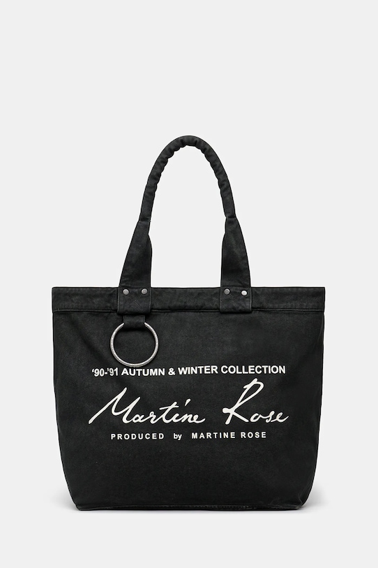 Martine Rose geantă de bumbac Bondage Tote Bag print verde 1207WP22414