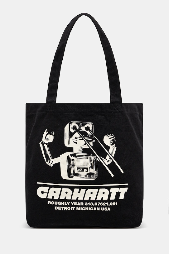 Carhartt WIP torebka bawełniana Canvas Graphic Tote tekstylny czarny I033975.3ETXX