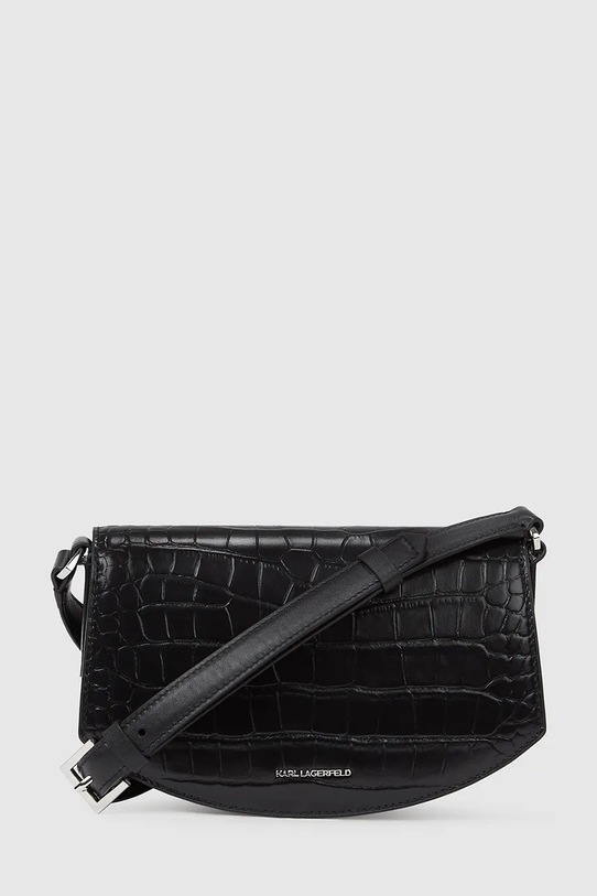 Karl Lagerfeld torebka skórzana Karl Lagerfeld Studio A4W30135 czarny AW25