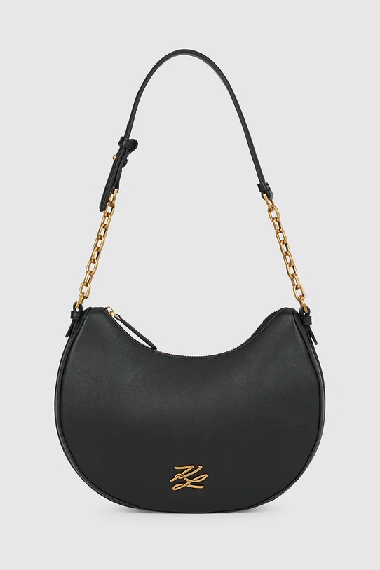 Karl Lagerfeld torebka skórzana Karl Lagerfeld x Paris Hilton skóra licowa czarny B1W30270