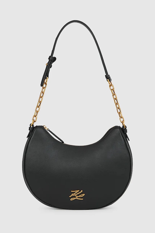 Karl Lagerfeld poșetă de piele Karl Lagerfeld x Paris Hilton uni negru B1W30270