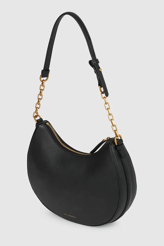 Karl Lagerfeld poșetă de piele Karl Lagerfeld x Paris Hilton B1W30270 negru AW25