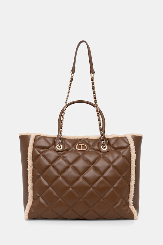 Twinset borsetta semplice marrone 252TD8112