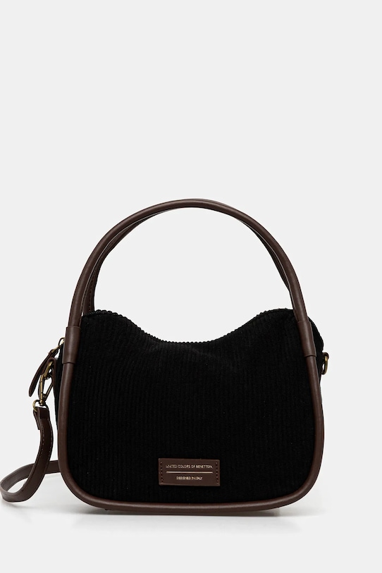 Τσάντα United Colors of Benetton υφασμάτινο μαύρο 6X99DY08Q
