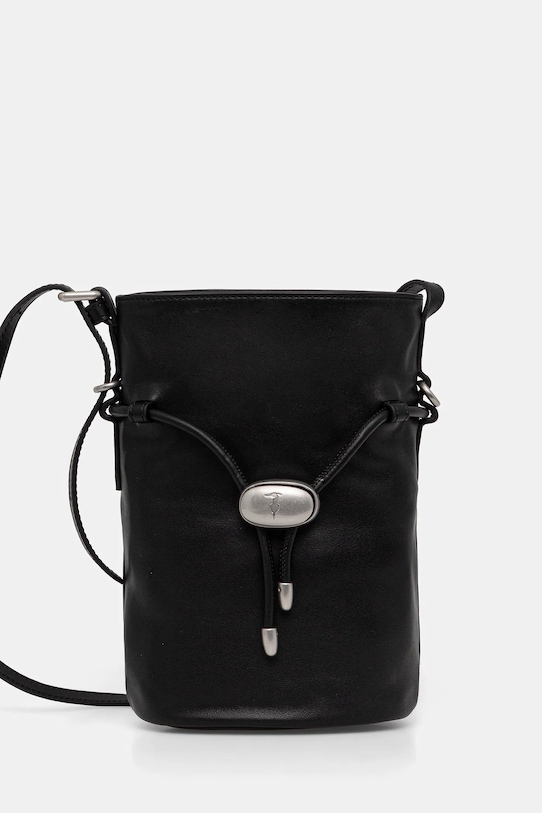 Trussardi poșetă de piele uni negru Z600E005977N