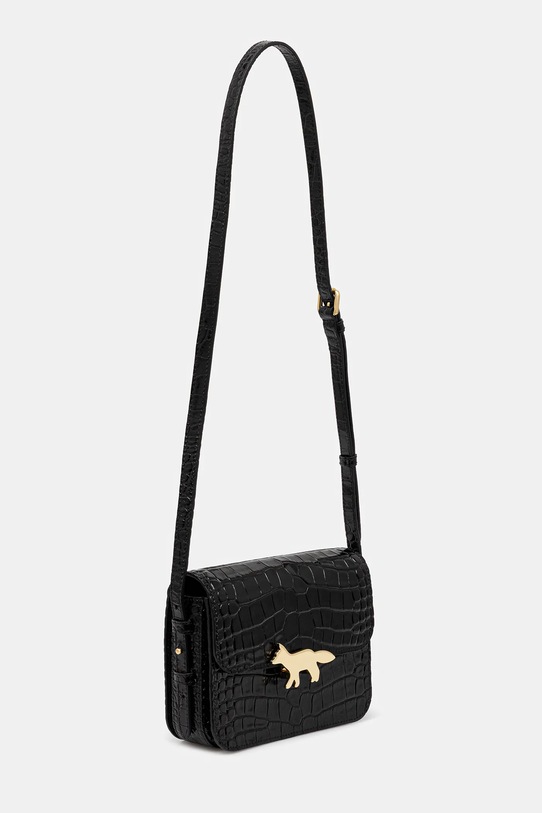 Maison Kitsuné torebka skórzana Edie NW05170LR0045 czarny AW25