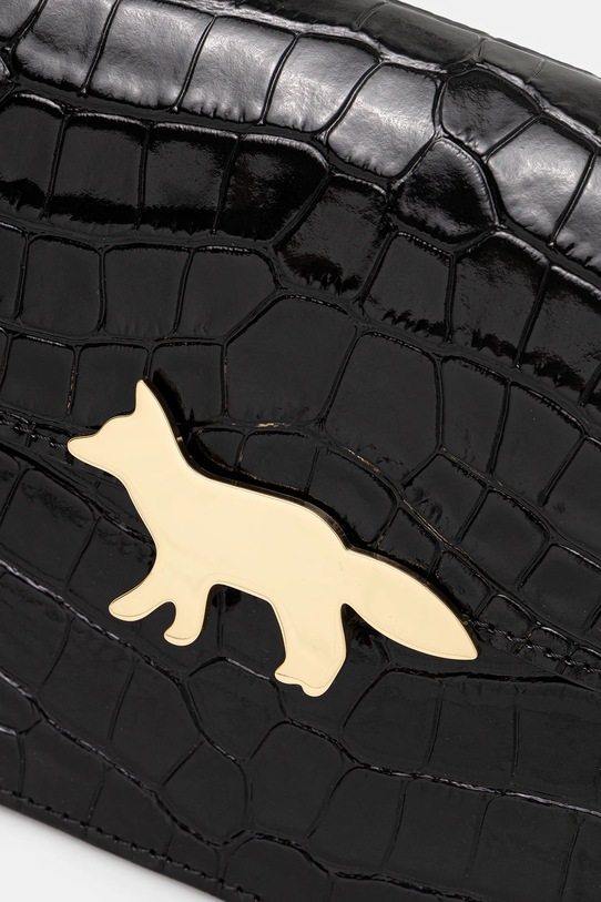 Maison Kitsuné torebka skórzana Edie czarny NW05170LR0045