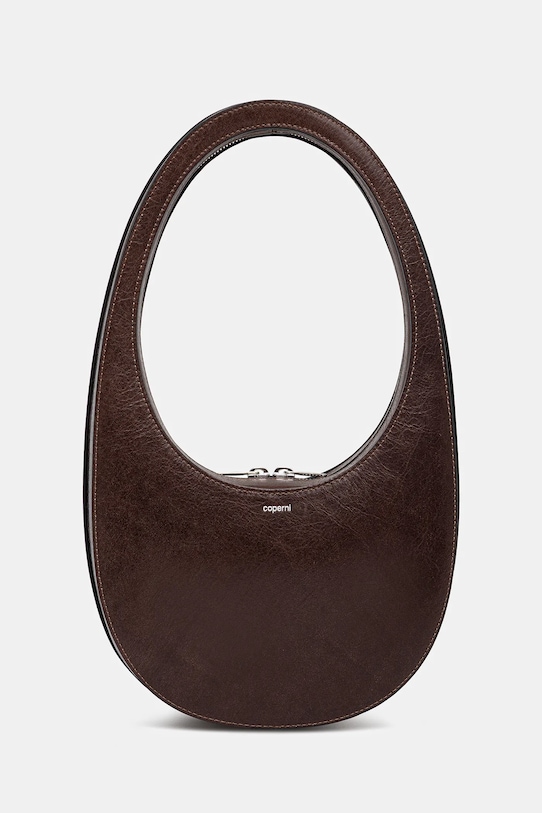 Coperni leather handbag Swipe grain leather brown COPBA01F6064