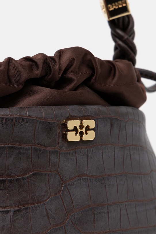 GANNI torebka Bou Bucket Bag brązowy A6697
