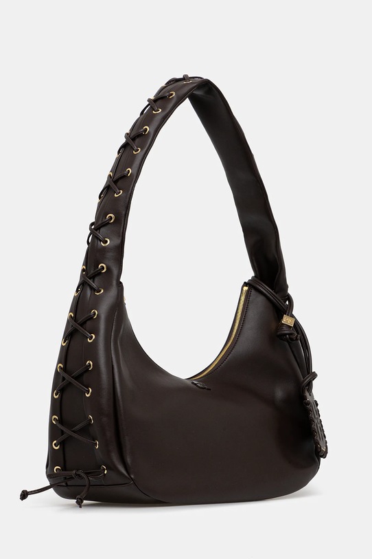 Kabelka GANNI Hobo Medium Laces A7319 hnedá AW25