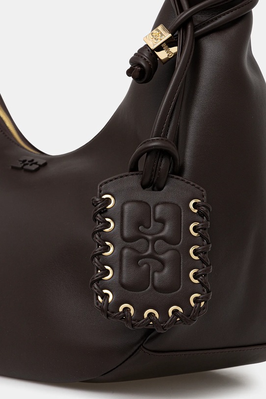 Kabelka GANNI Hobo Medium Laces hnedá A7319