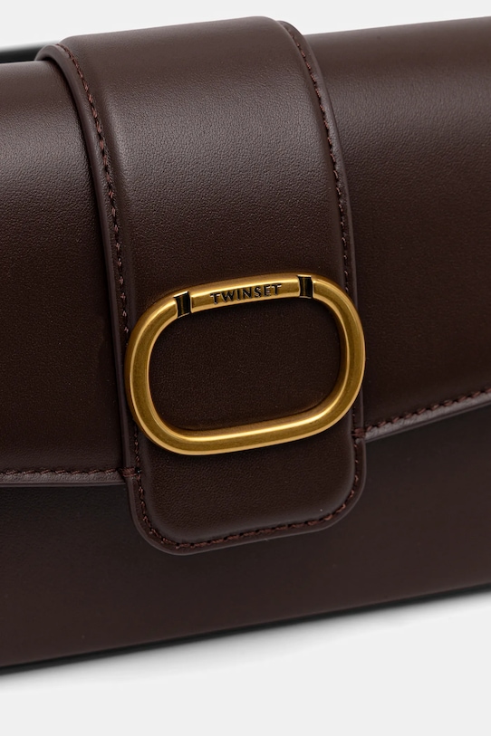 Twinset torebka skórzana brązowy 252TD836A
