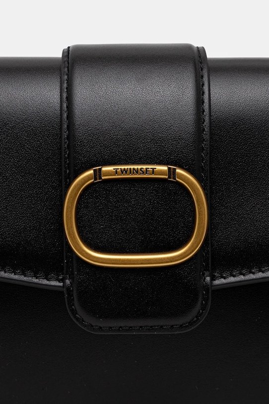Twinset torebka skórzana czarny 252TD836A
