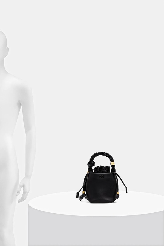 Τσάντα GANNI Bou Bucket Mini A6800. μαύρο