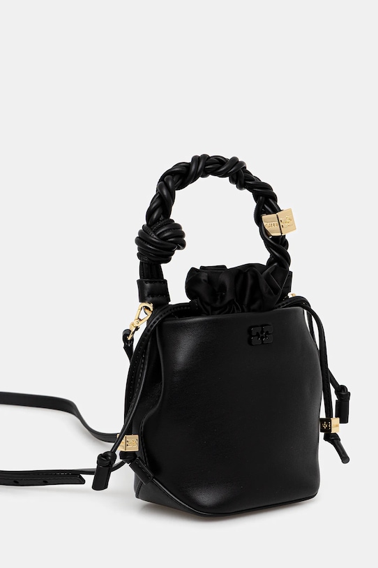 Τσάντα GANNI Bou Bucket Mini A6800. μαύρο AW25