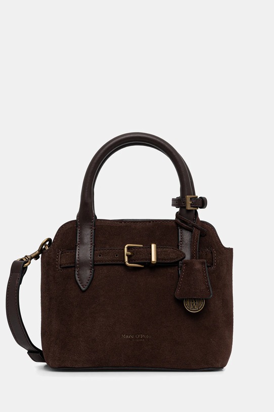 Marc O'Polo torebka zamszowa nie mieści A4 brązowy 5000007780