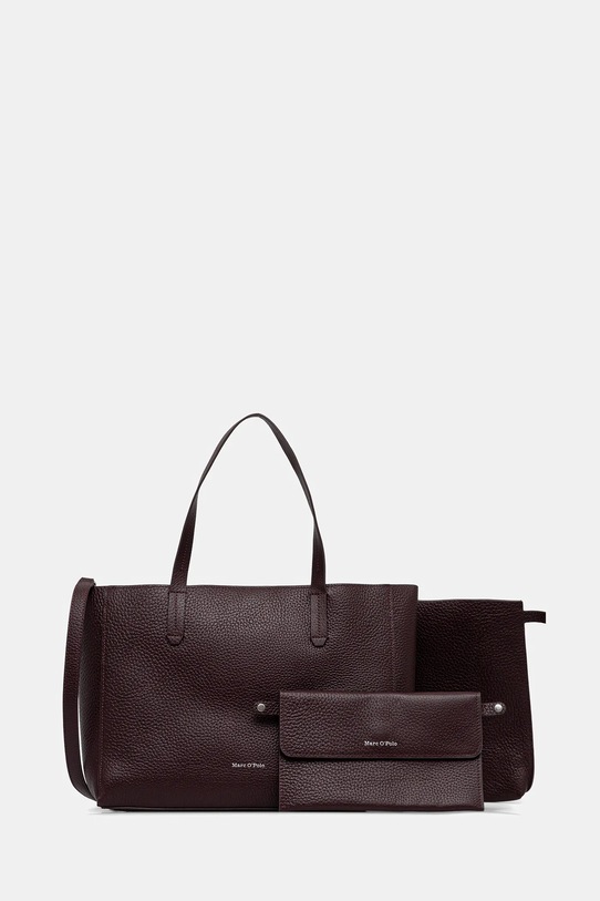 Marc O'Polo torebka skórzana skóra licowa bordowy 5000007742
