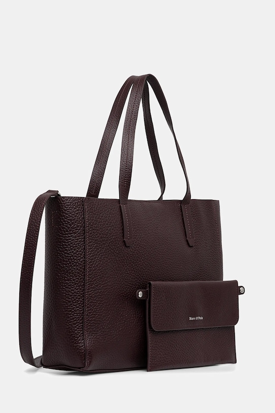 Marc O'Polo poșetă de piele 5000007742 burgundia AW25