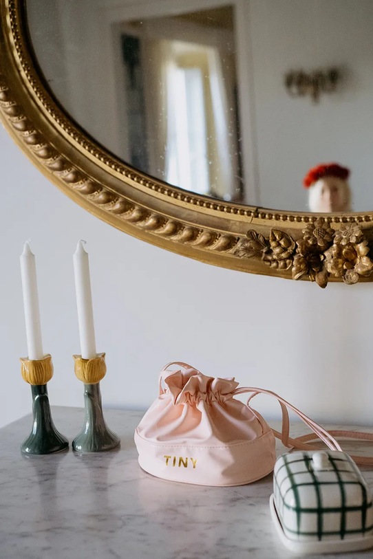 Tinycottons torebka dziecięca SOLID BUCKET BAG różowy AW25.510