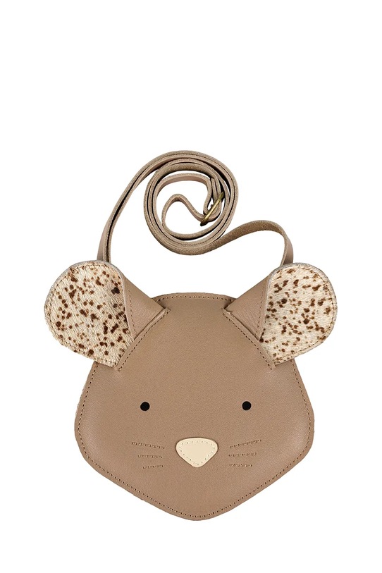 Dziewczynka Donsje torebka dziecięca skórzana Britta Exclusive Purse Mouse 5002037 beżowy