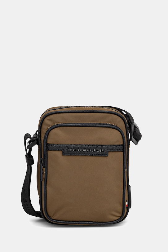 Taštička Tommy Hilfiger hladký zelená AM0AM13465