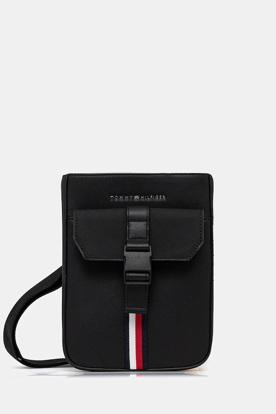 Σακίδιο Tommy Hilfiger απομίμηση λείου δέρματος μαύρο AM0AM13480