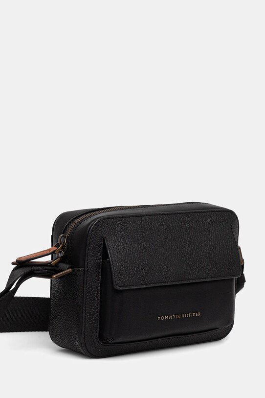 Δερμάτινο φακελάκι Tommy Hilfiger AM0AM13505 μαύρο AW25
