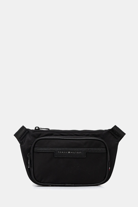 Ledvinka Tommy Hilfiger hladký černá AM0AM13467